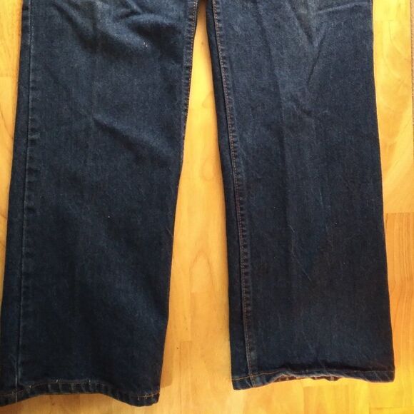 Vintage 80s Levi's 517 Bootcut Orange Tab Denim Blue Jeans 34x29 - Picture 4 of 9